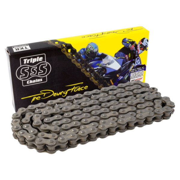 triple s Motorcycle o-ring chain black 520-98 link
